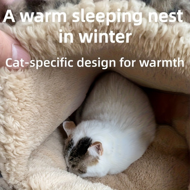 Enclosed for cat Bed | Secure and Warm Winter Shelter for Cats