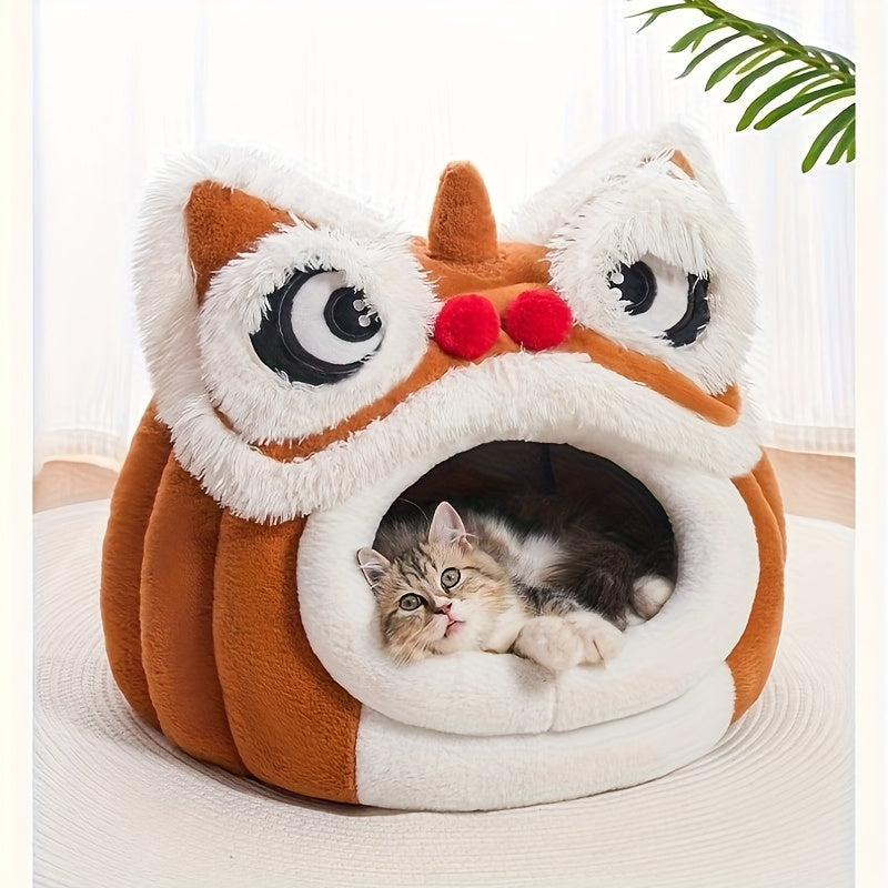 New House, Semi-Enclosed Pet Bed for s, Winter Warmth