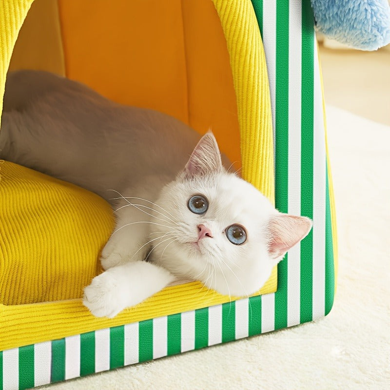 Pet Bed House for Cats and Dogs - Detachable and Washable for cat