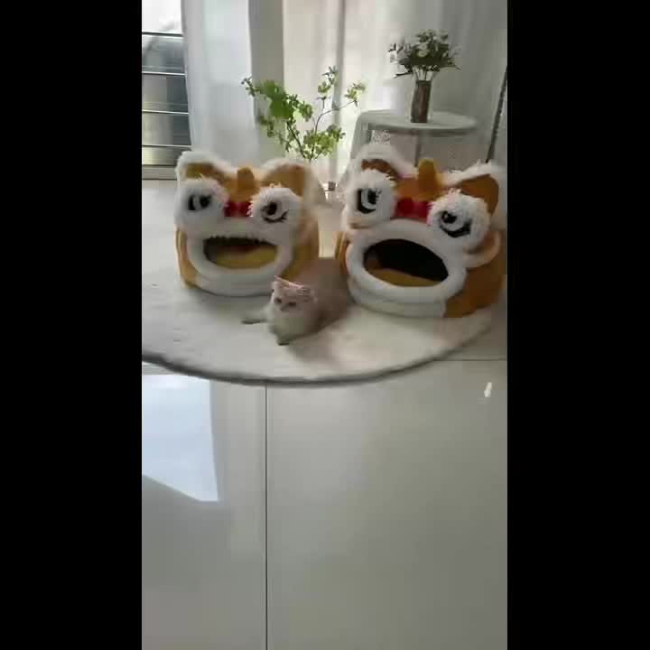 New House, Semi-Enclosed Pet Bed for s, Winter Warmth