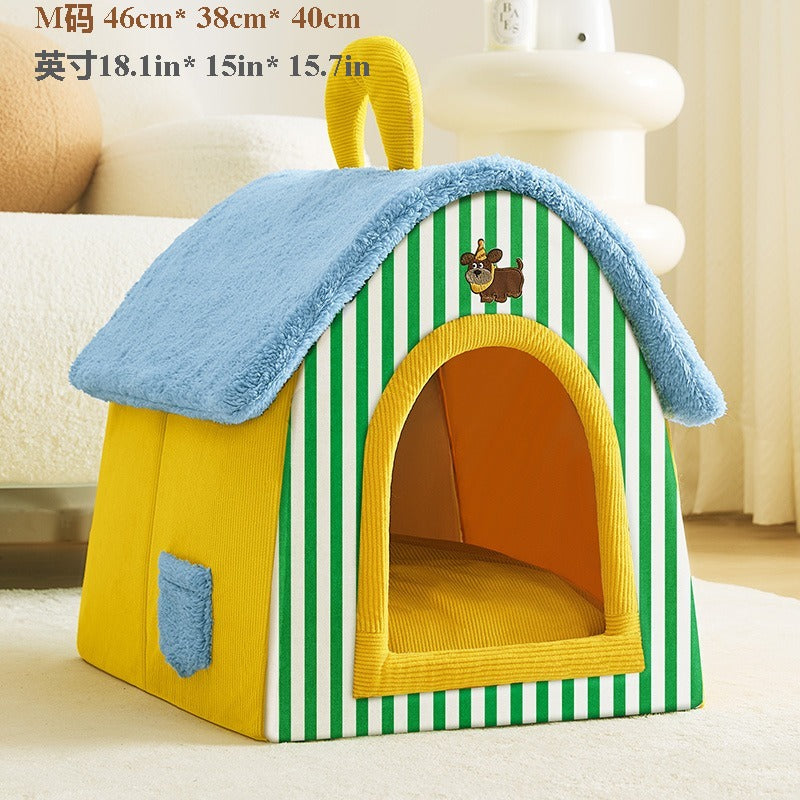 Pet Bed House for Cats and Dogs - Detachable and Washable for cat