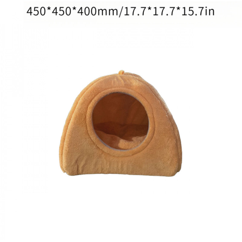New Triangular Pet Bed, Closed Cat House, Pet Bed for Winter Warmth