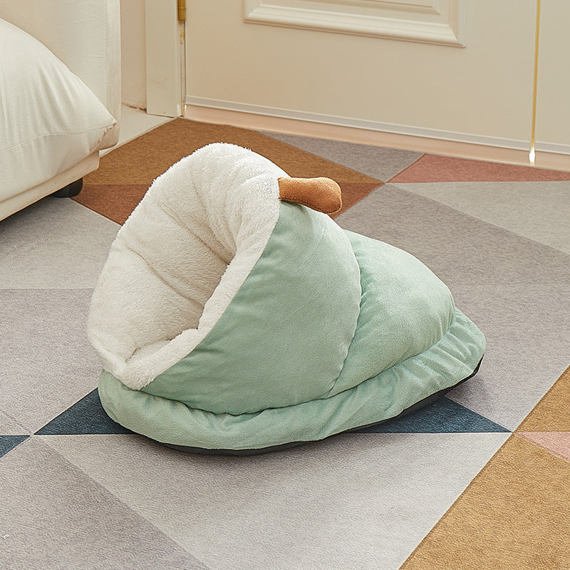 Modern for cat House Semi Closed Warm Pet Bed | Sponge and Polypropylene