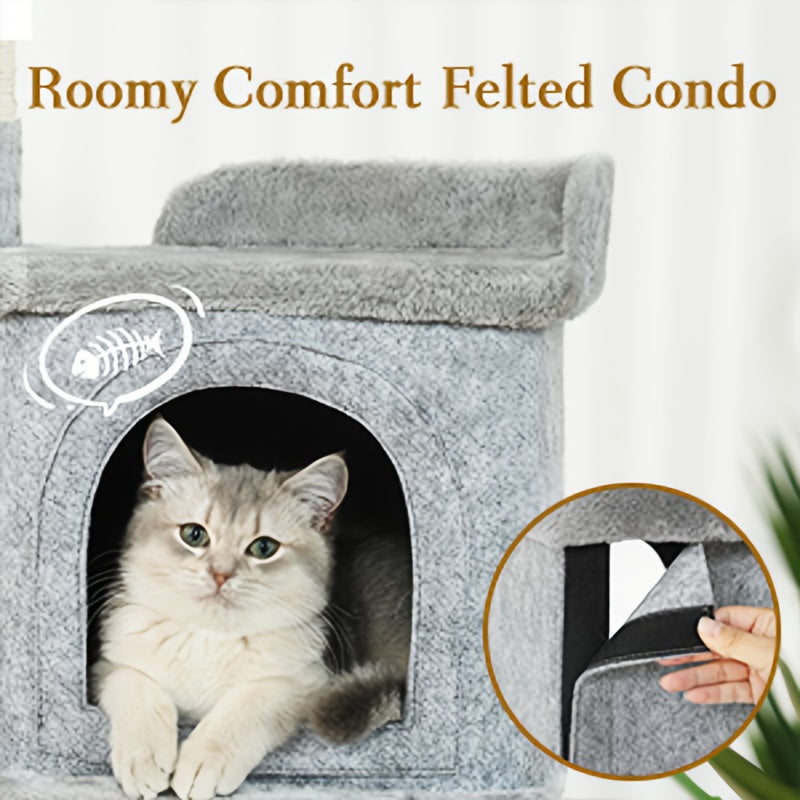 Tree Cat Climbing Shelf Valentine's Day Gifts Multi-Level Cat Litter Box