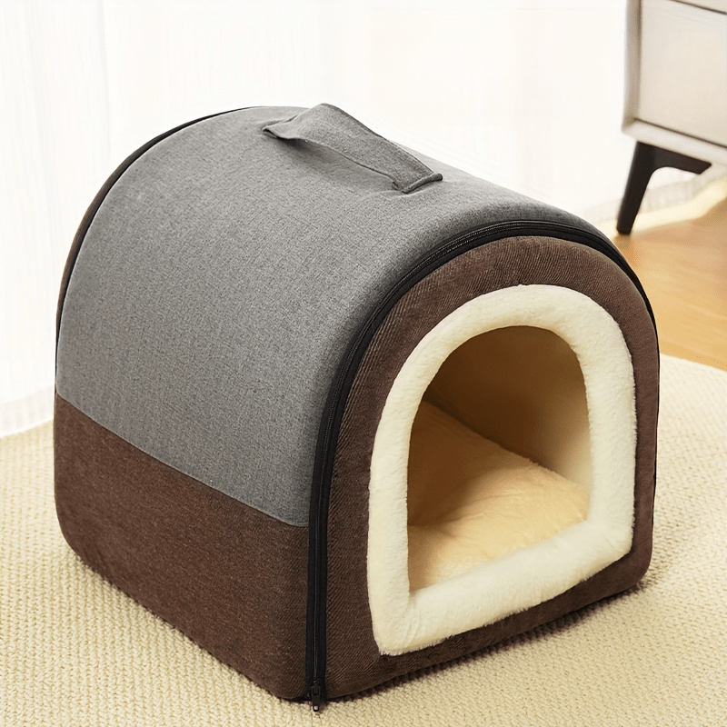 Winter Warm Pet Bed for Small\u002Fmedium Dogs Cats - Fully Enclosed Cozy Kennel