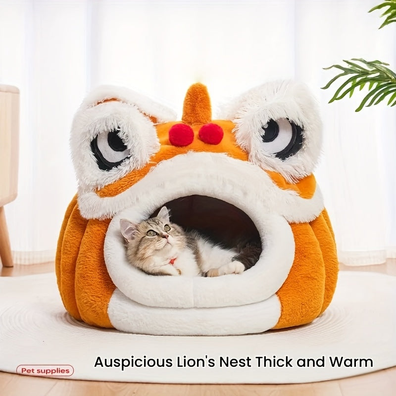 New House, Semi-Enclosed Pet Bed for s, Winter Warmth