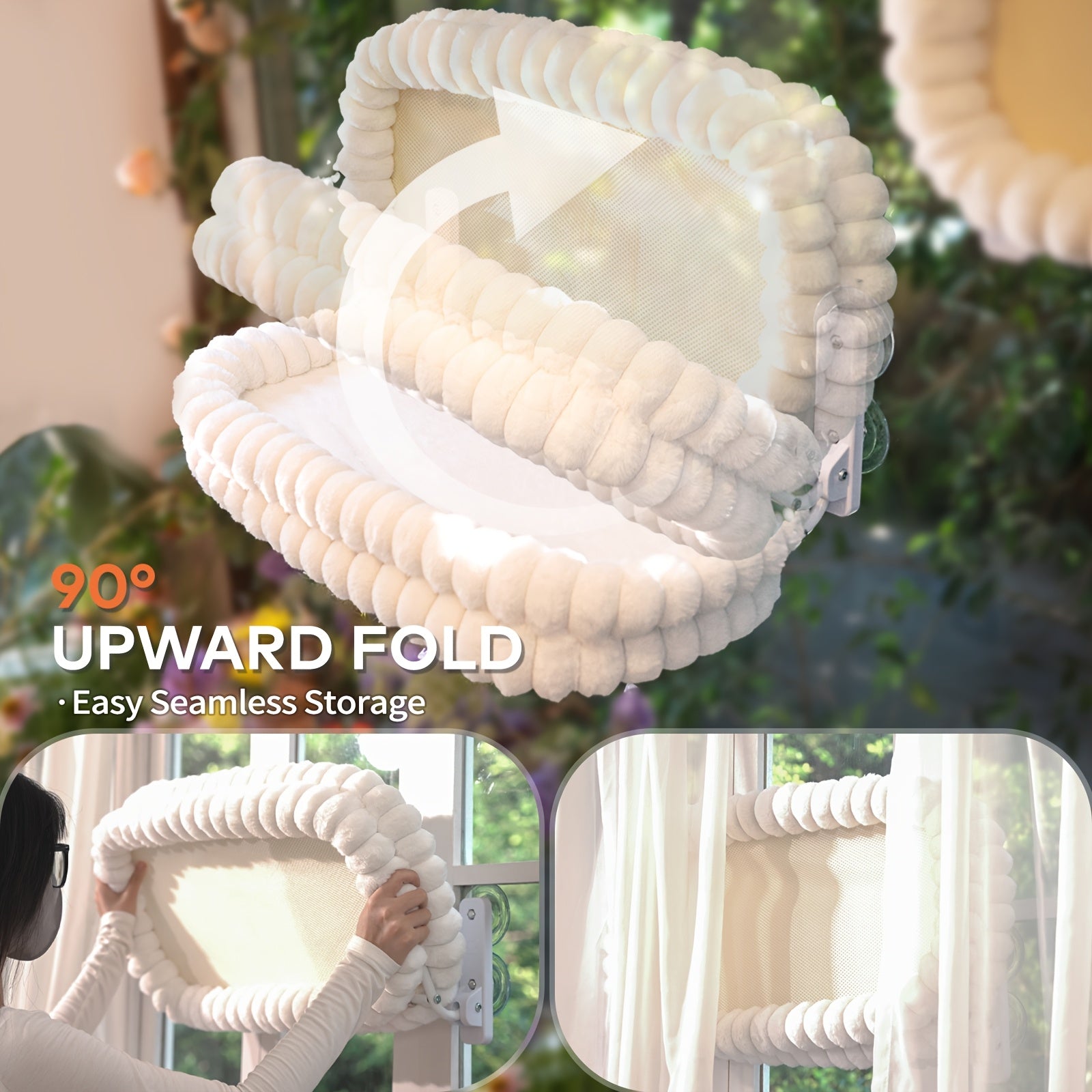 Cheerpals Cat Window Perch, a 27X15 Inch Double-Layer Foldable Pet