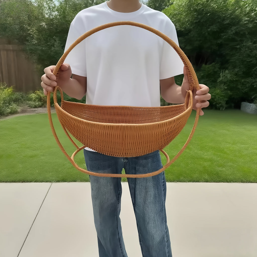 Handwoven | Large Handwoven Large Cat Hammock | Wicker Basket Bed with Stand Swing Cradle