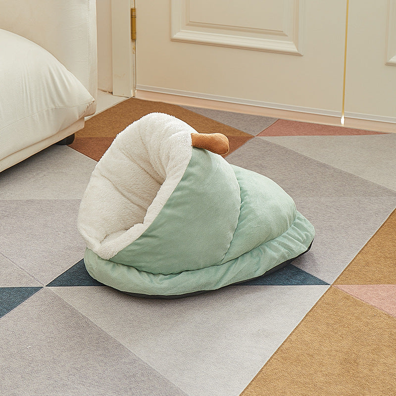 Modern for cat House Semi Closed Warm Pet Bed | Sponge and Polypropylene