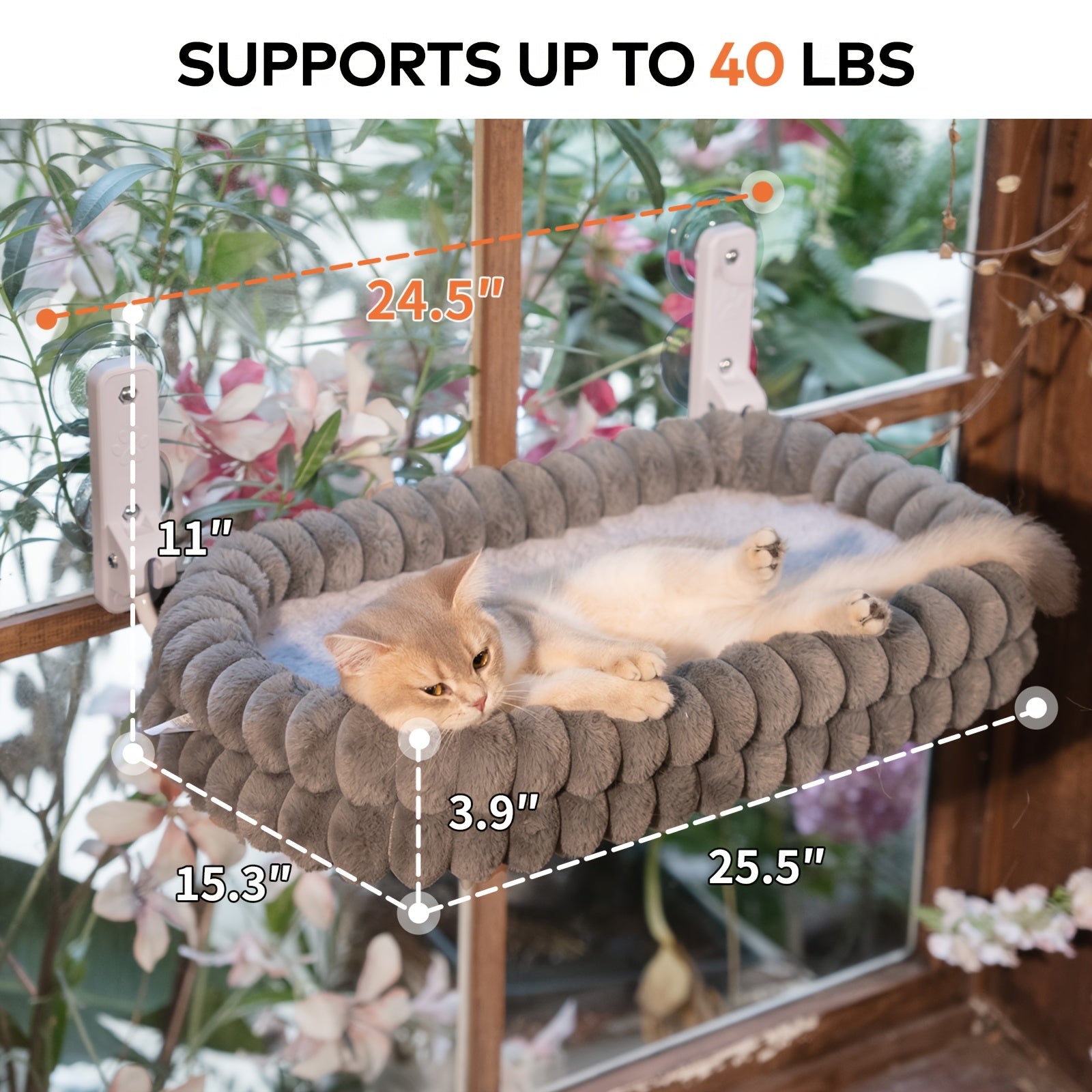 Cheerpals Cat Window Perch, a 27X15 Inch Double-Layer Foldable Pet