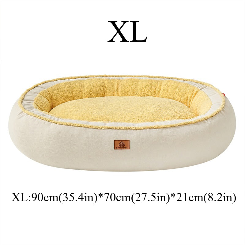 Lamb Fleece Pet Bed Ultra-Soft Pet Deep Sleep Bed | Enclosed Dog Mattress