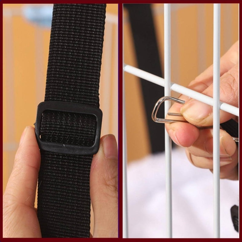 2 - Pack Hammock Lounge Hanging Bed Cage Kennel Chair with Metal Frame, Adjustable Straps Orange