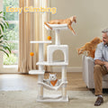 Cat Tree, 44.1-Inch Cat Tower for Indoor Cats, Multi-Level Cat Condo with 4 Scratching Posts