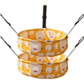 2 - Pack Hammock Lounge Hanging Bed Cage Kennel Chair with Metal Frame, Adjustable Straps Orange