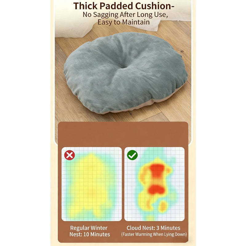 Caterpillar Pet House Bed | All-Season Fully Enclosed Dog  Cat Bed