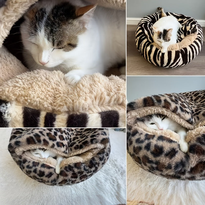 Enclosed for cat Bed | Secure and Warm Winter Shelter for Cats