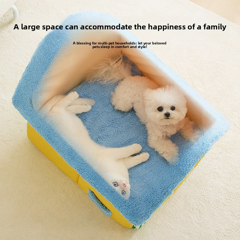 Pet Bed House for Cats and Dogs - Detachable and Washable for cat